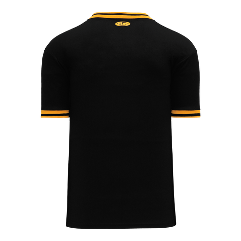 Athletic Knit V-Neck Baseball Jersey with Knitted Trim (BA1333)